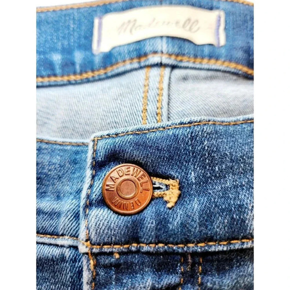 Madewell Medium Wash Road Tripper Skinny Jeans Size 37P Blue - Picture 6 of 9